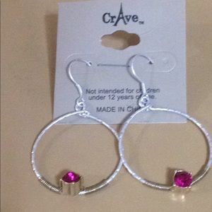Stunning Silver tone hoop earrings